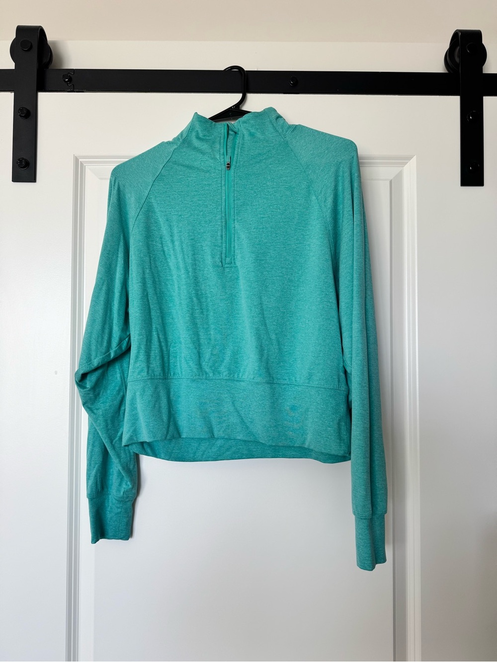 Danskin Teal Quarter-Zip Pullover Hoodie